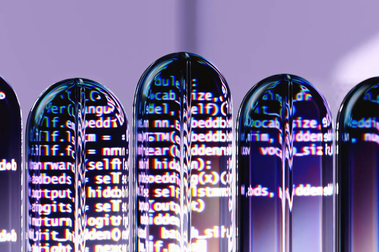Abstract source code reflected in glass, representing automated Let's Encrypt certificate issuance